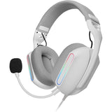 Mars Gaming MH-Pro, Auriculares Gaming ARGB Flow, Sonido Envolvente, Almohadillas Air 3D, Micrófono, PS4, PS5, Xbox One, Xbox Series X-S, Switch, Switch 2, Windows, Mac, Smartphone y Tablet, Blanco