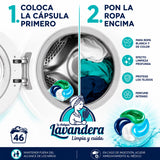 La Antigua Lavandera Detergente en Cápsulas para Ropa, Aroma Colonia, 60 Cápsulas