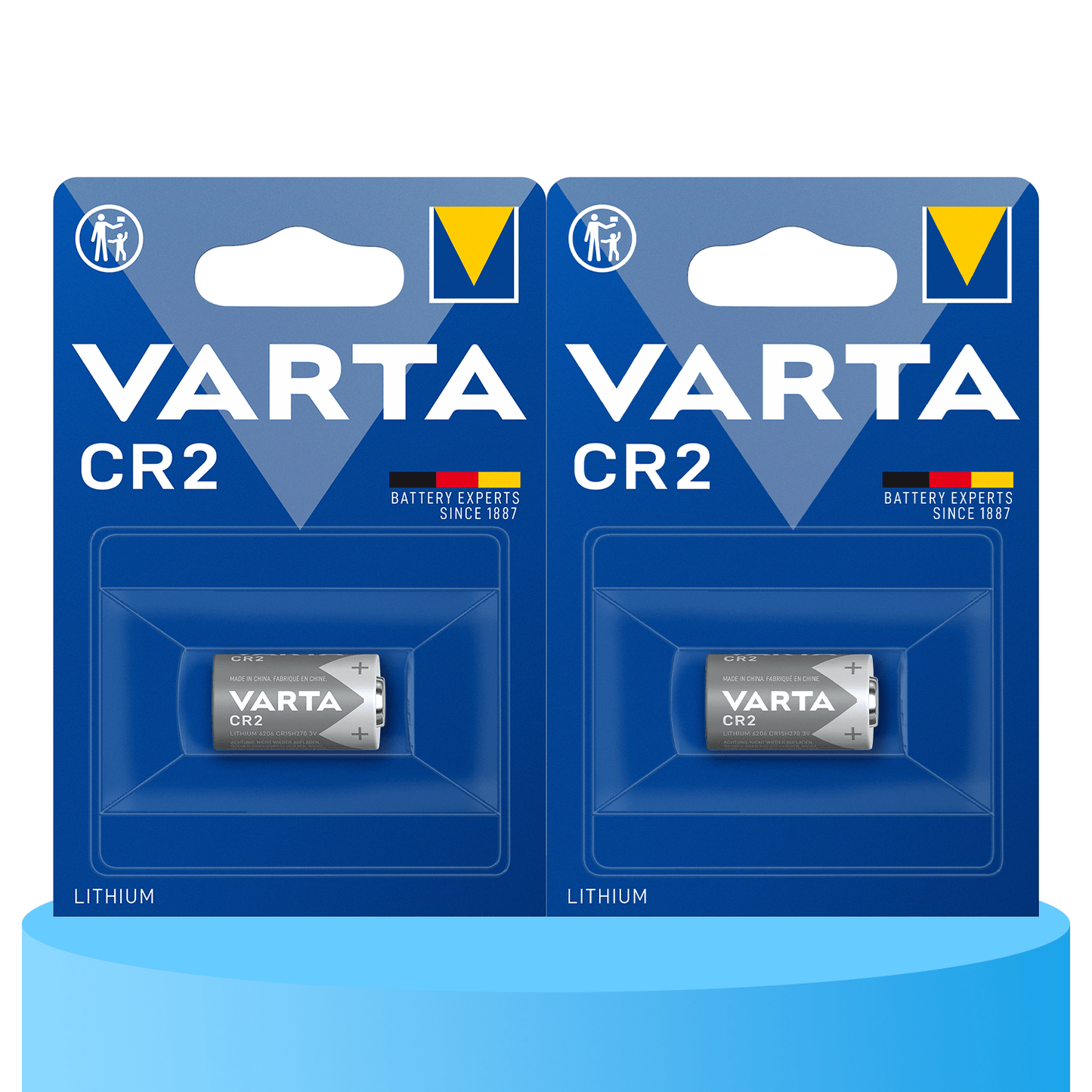 Pilas CR2 Litio de Alto Rendimiento, Larga Duración, Para Uso Diario, Ideal para Cámaras Fotográficas, Linternas, Sensores de Alarma, Equipos de Medición, Punteros, Juegos y Otros Dispositivos Pequeños - VARTA