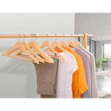8/16/24 Perchas para Colgar Ropa, Perchas de Madera con Barra de Pantalón y Muescas para Hombros, Gancho Rotatorio 360º, Perchas para Chaquetas, Trajes, Abrigos, Sudaderas, Camisetas
