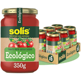 SOLÍS Tomate Frito Ecológico Frasco Cristal, 350g por Frasco, Tomate sin gluten