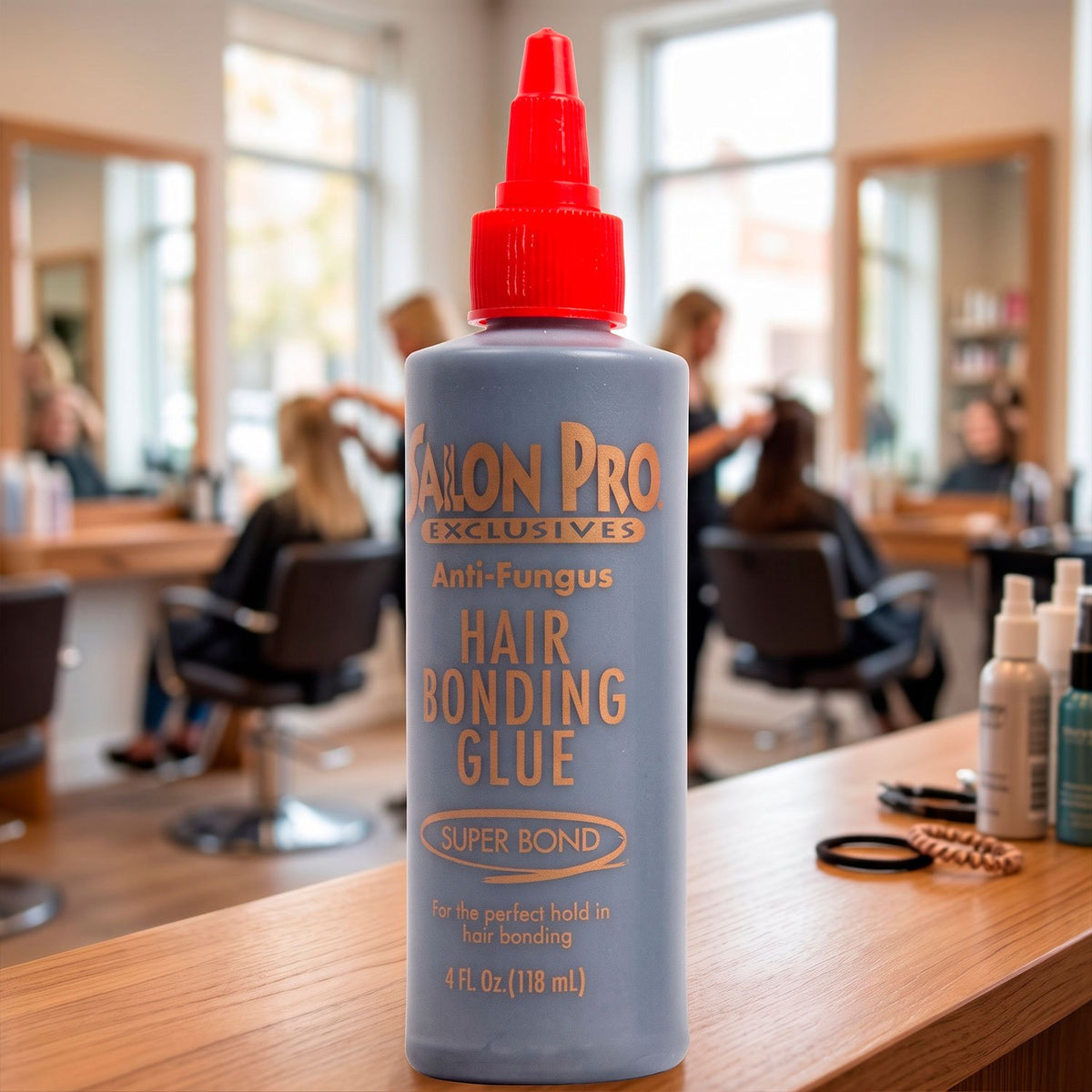Salon Pro Exclusives Super Bond Hair Bonding Glue, Pegamento para Extensiones de Cabello, Pelucas y Cortinas de Malla con Fórmula Higiénica de Secado Rápido y Alta Duración, 118 ml