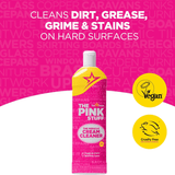 The Pink Stuff Limpieza Hogar Crema Limpiadora Multiusos ideal para Eliminar Manchas, Grasa y Suciedad, Eficaz y Concentrado, Fácil Aplicación, 2 Unidades de 500ml
