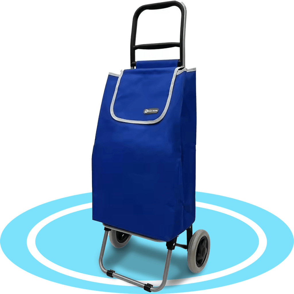 Carro Compra Plegable, Carro Plegable con Ruedas, Gran Capacidad de 40 Litros, 2 Ruedas Grandes Resistentes y Estables, Bolsa Desmontable Facilita Carga y Descarga de tus Compras, Fácil de Limpiar, Alto: 94 cm x Largo: 36 cm x Profundo: 27 cm