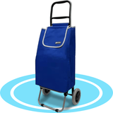 Carro Compra Plegable, Carro Plegable con Ruedas, Gran Capacidad de 40 Litros, 2 Ruedas Grandes Resistentes y Estables, Bolsa Desmontable Facilita Carga y Descarga de tus Compras, Fácil de Limpiar, Alto: 94 cm x Largo: 36 cm x Profundo: 27 cm