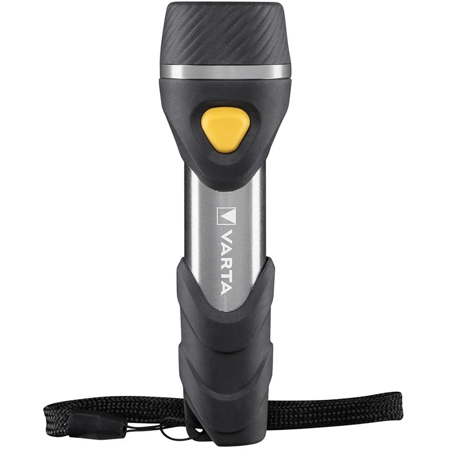 Linterna con Pilas, Multi LED, 20 Lumens, 8h de Duración, 20m de Alcance, Carcasa Resistente a Golpes, Correa de Mano Incluida, Funciona con 1 Pila AA (incluida), 12.6cm de Longitud - VARTA