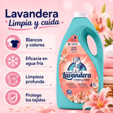 La Antigua Lavandera Detergente Líquido Flor de Lis, para Lavado y Cuidado de la Ropa, Ayuda a Mantener los Colores y la Suavidad con Fresco Aroma Floral, 90 Lavados