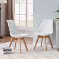 Sillas para Comedor, Sillas de Cocina con Asiento Blando, Tapizado y Patas Resistentes de Madera de Haya