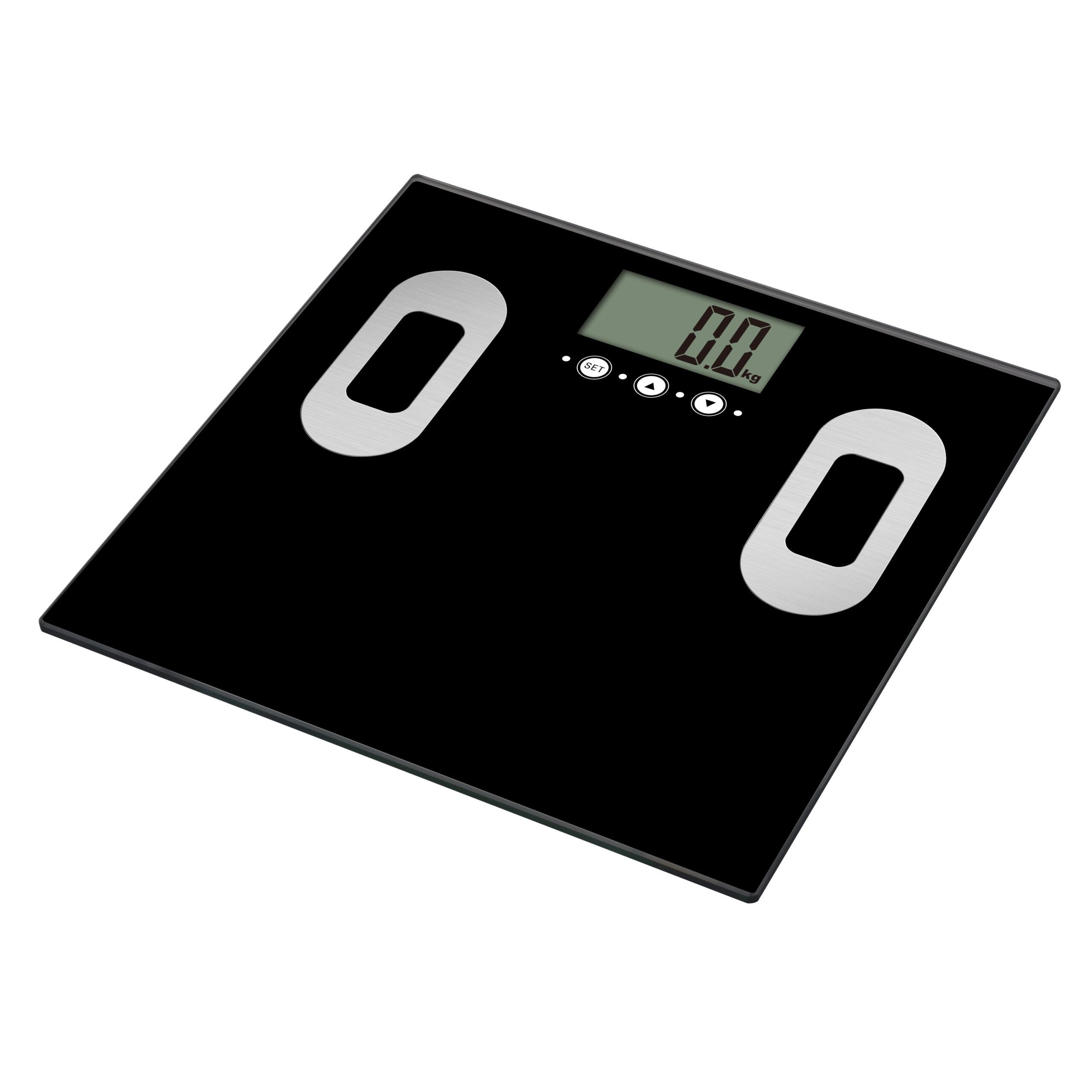 Bascula de Baño de Cristal, 150Kg de Resistencia, Dígitos LCD, Sensor de Alta Precisión, Cristal Resistente de 8mm, Reajuste y Apagado Automático, Indicador de Poca Batería y Exceso de Carga
