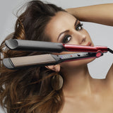 Plancha Pelo Cerámica, Plancha Alisadora de Cabello con Placas Cerámicas, 4 Niveles de Temperatura: 160 °C – 220 °C, Calentamiento Rápido en 30 Segundos, Indicador LED, Ideal para un Acabado Natural y Suave