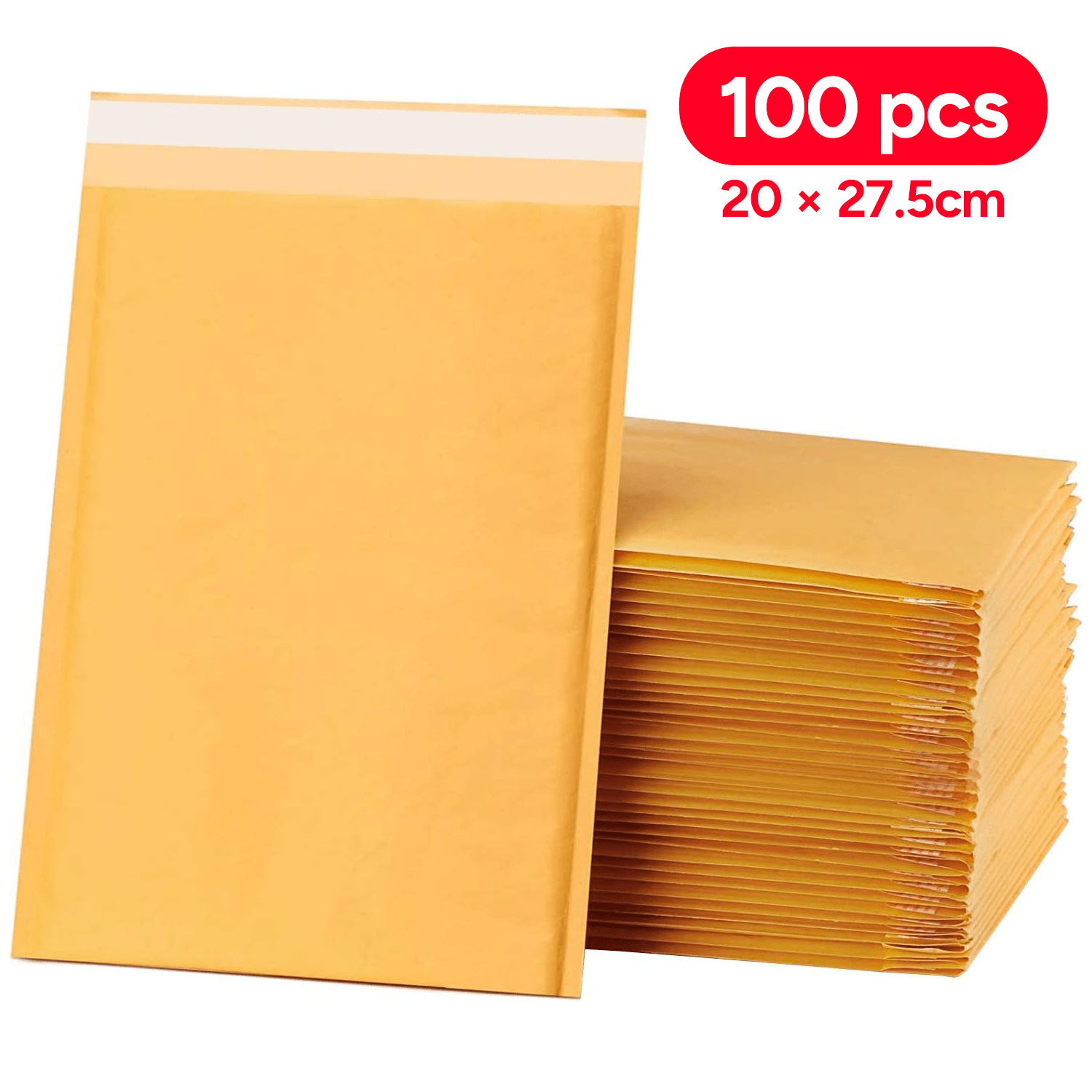 packer PRO 100 Sobres de Burbujas, Sobres Acolchados para Envíos, Marrón, 20x27,5cm