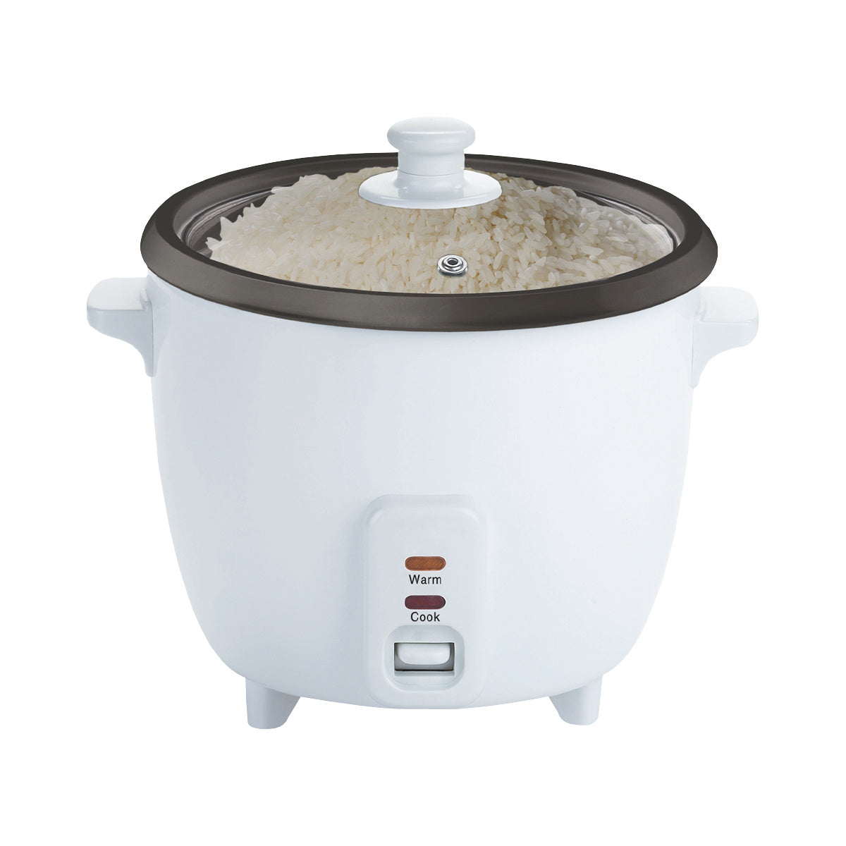 Hervidor de Arroz de Gran Capacidad, Arrocera con Función de Cocinar o Calentar, Contenedor Interno con Recubrimiento Antiadherente, Tapa de Vidrio Transparente, Indicador luminoso