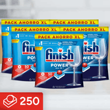 Finish Powerball Power All in 1 Pastillas Lavavajillas con potente Powerball para Eliminar las Manchas de Grasa más Difíciles, Limpieza y Brillo diario, No se necesita Prelavar