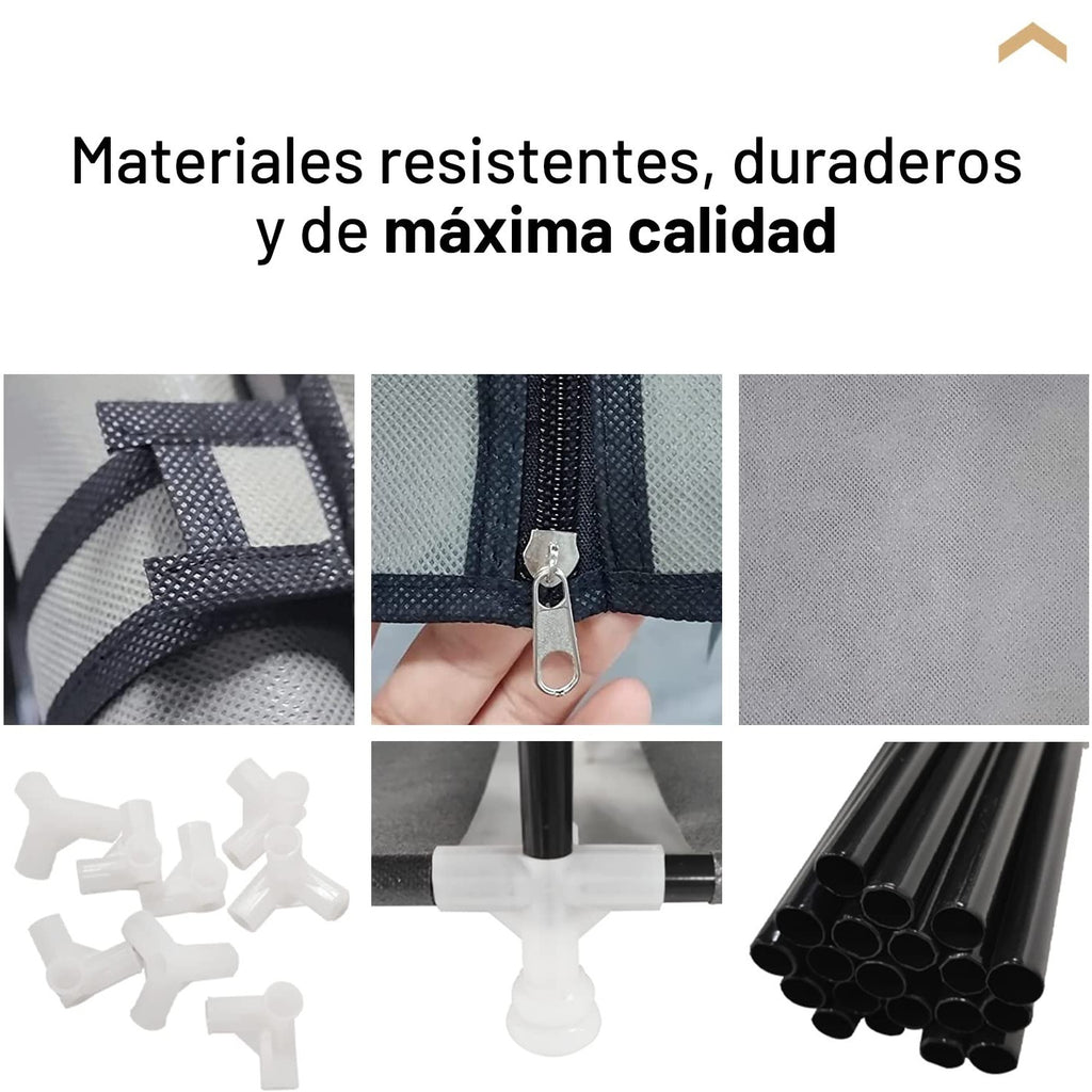 Zapatero Estante de Tela con Cubierta Frontal, Organizador de Zapatos Color Marrón Ideal para Optimizar Espacio