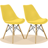 Sillas para Comedor, Sillas para Cocina con Asiento Blando, Tapizado y Patas Resistentes de Madera de Haya, Sillas Nórdicas Minimalistas, 49.5 x 44 x 79.5 cm