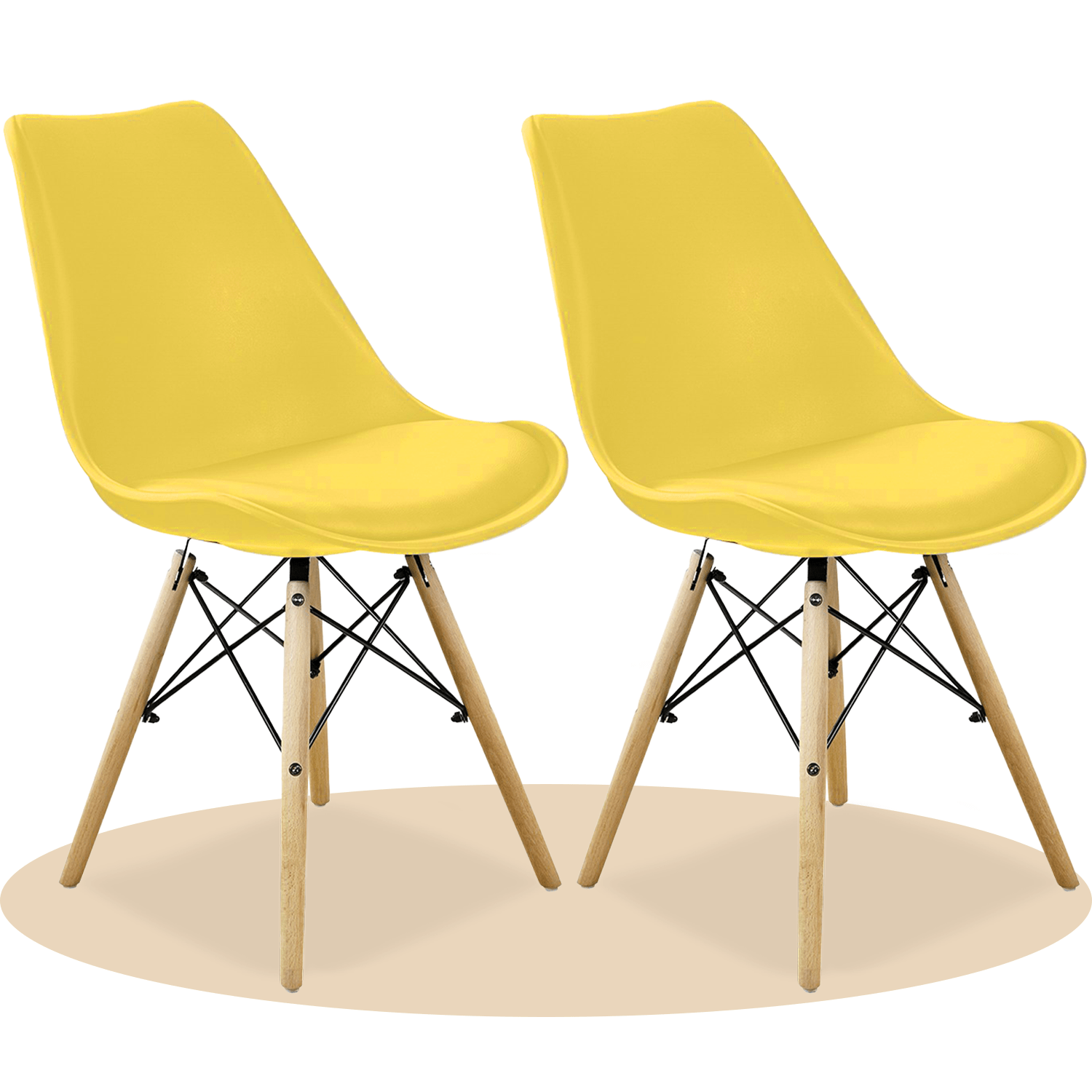Sillas para Comedor, Sillas para Cocina con Asiento Blando, Tapizado y Patas Resistentes de Madera de Haya, Sillas Nórdicas Minimalistas, 49.5 x 44 x 79.5 cm