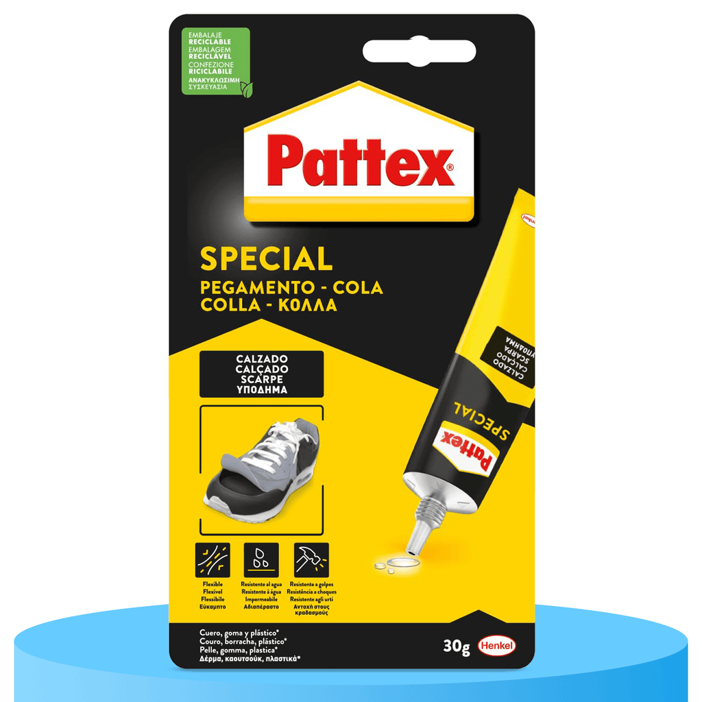 Pattex Special Pegamento Calzado, Pegamento Flexible, Resistente al Agua, Resistente a Golpes, Ideal para Cuero, Goma y Plástico, 30g