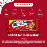 WafFULLS! Gofres de Fresa, 12 Gofres para Picoteo, Desayuno y Merienda, Barritas Esponjosas Rellenas de Crema de Fresa, Gofres Envueltos Individualmente Listo para Comer, Caja con 12 Gofres