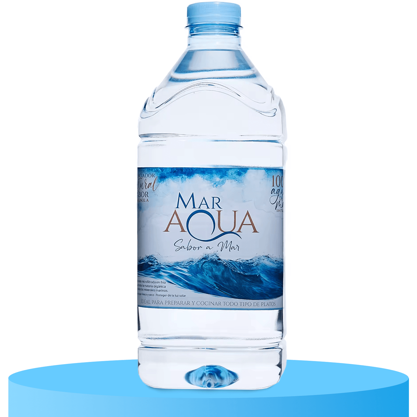 Agua de Mar hipertónica - Envase de Plástico Libre de Bisfenol A y Ftalatos - Aqua de Mar - Múltiples beneficios
