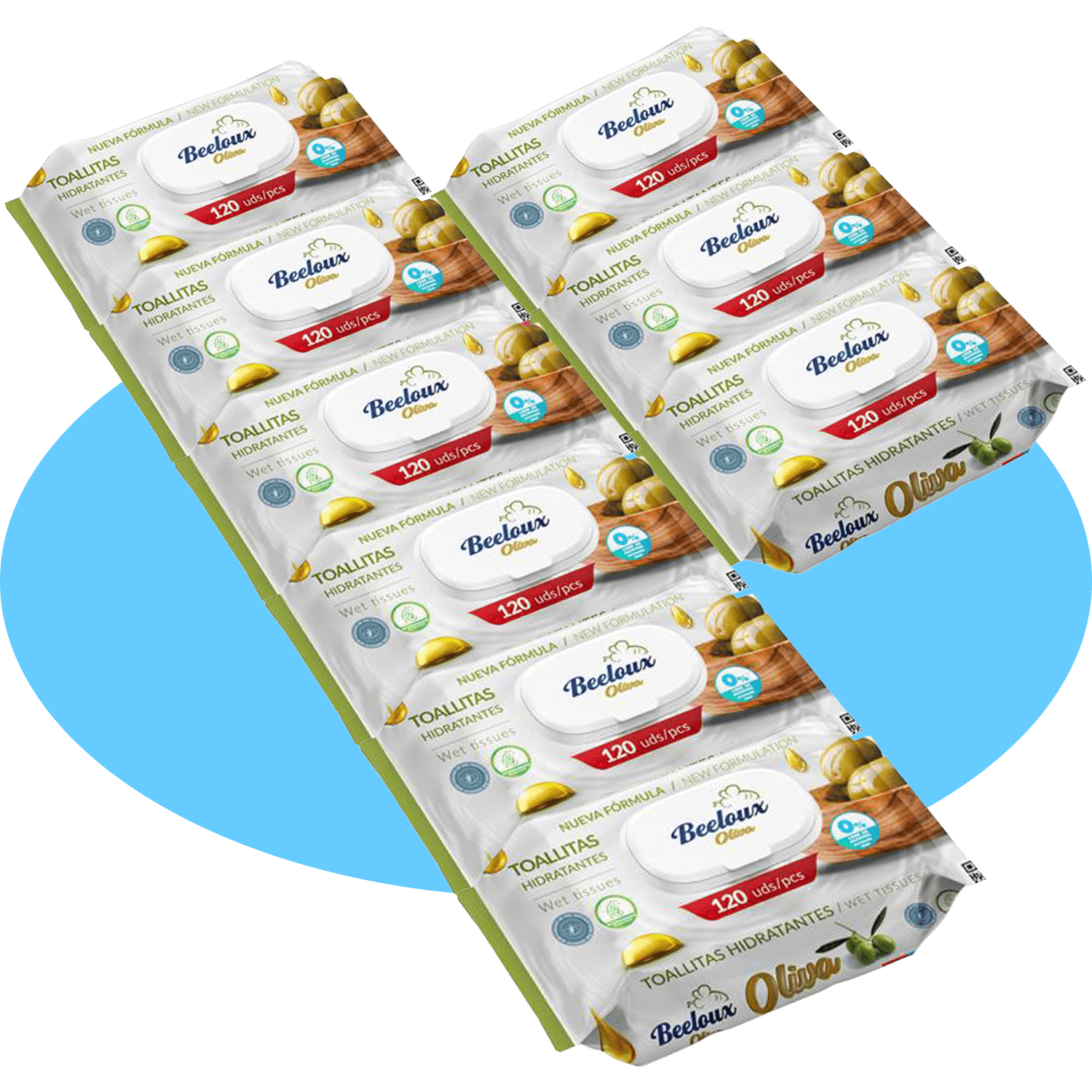 Toallitas Húmedas, Cuidado e Hidratación Profunda, Fibras Ultrasuaves ideales para Piel Sensible, Perfume Fresco, Packs de 3/6/9/12 Unidades, 360/720/1080/1440 Toallitas