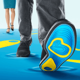 Plantillas de Gel de Silicona para el Soporte de Pie, Plantillas ideales para Caminar, Trabajar o Hacer Deporte, Ideal para Todo Tipo de Calzado, Almohadillas Amortiguadoras, Alta Elasticidad, 2 Plantillas