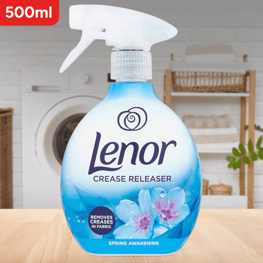 LENOR Eliminador de Arrugas para la Ropa, Fragancia Frescor de Abril, Elimina Arrugas, Refresca los Tejidos, Reduce la Estática y Elimina los Olores, Ideal para Ropa y Ropa de Cama, 500ml por Botella