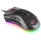 Mars Gaming MMEX, Ratón Gaming Premium 32000 dpi, Sensor PixArt 3389PRO, Switches Ópticos Ultra Rápidos, Diseño Hive Ultraligero 75g, RGB Chroma, 7 Botones, Software, Negro