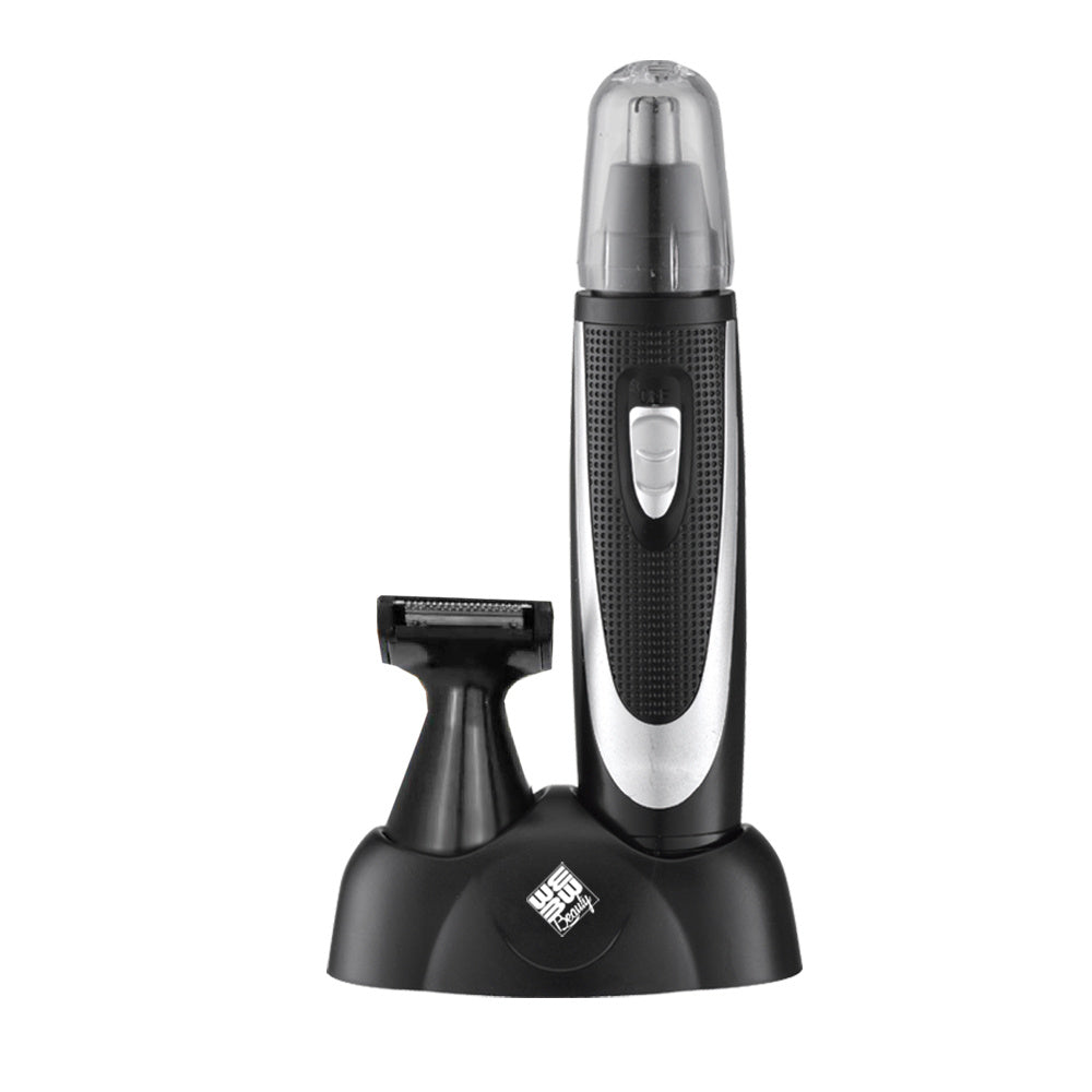 Recortadora de Nariz para Hombre, Recortadora 2 en 1, Recortadora Barba Hombre, Recortadora Pelo para Nariz y Orejas, Incluye Soporte, Carga USB, Cepillo de Limpieza y Tapa Protectora