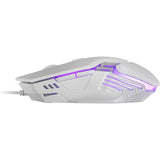 Mars Gaming MM024, Ratón Gaming RGB, Sensor Óptico 4000 dpi, Switches Mecánicos Huano, Iluminación RGB Flow, Ajuste On-The-Fly 1200/2400 / 3200/4000 dpi, Compatibilidad Multiplataforma, Blanco