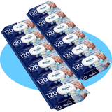 Toallitas Húmedas, Cuidado e Hidratación Profunda, Fibras Ultrasuaves ideales para Piel Sensible, Perfume Fresco, Packs de 3/6/9/12 Unidades, 360/720/1080/1440 Toallitas