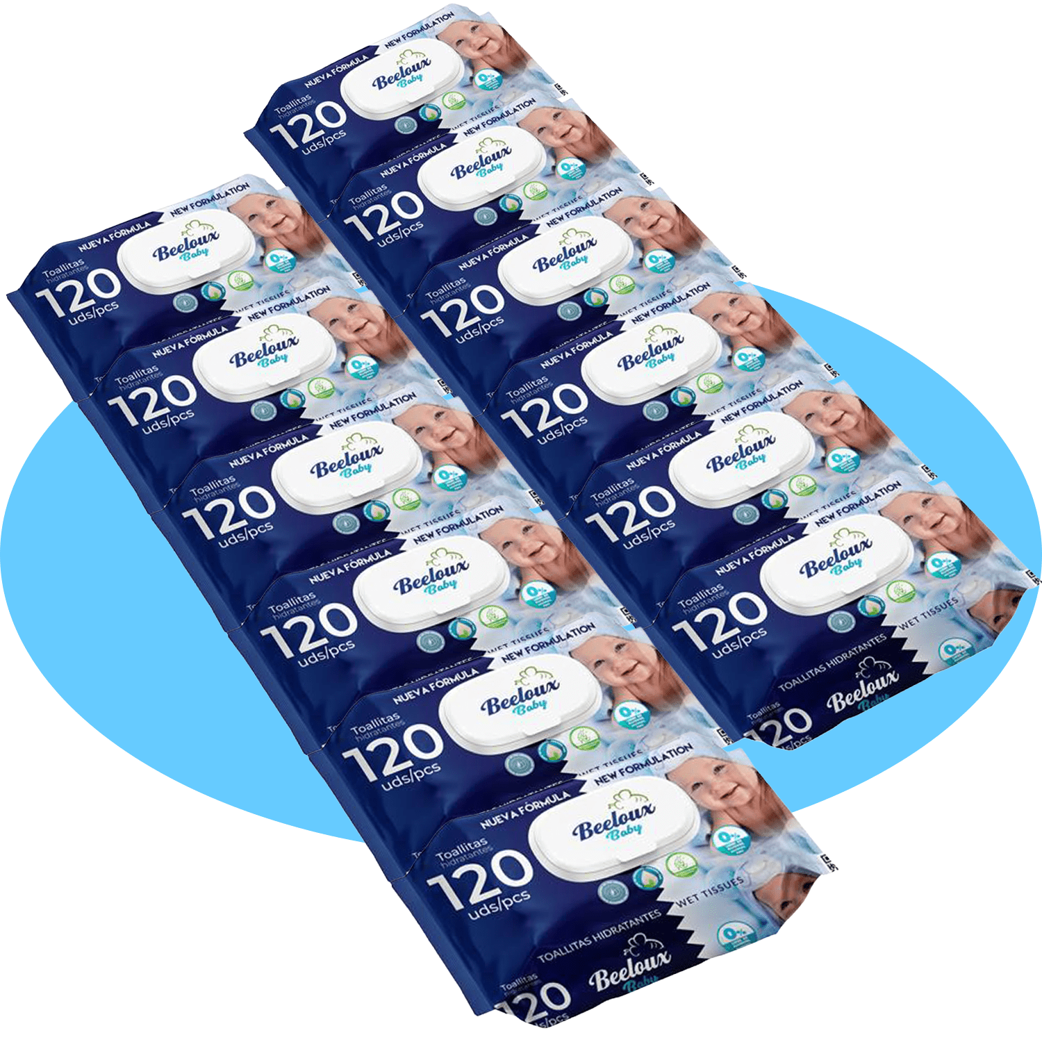 Toallitas Húmedas, Cuidado e Hidratación Profunda, Fibras Ultrasuaves ideales para Piel Sensible, Perfume Fresco, Packs de 3/6/9/12 Unidades, 360/720/1080/1440 Toallitas