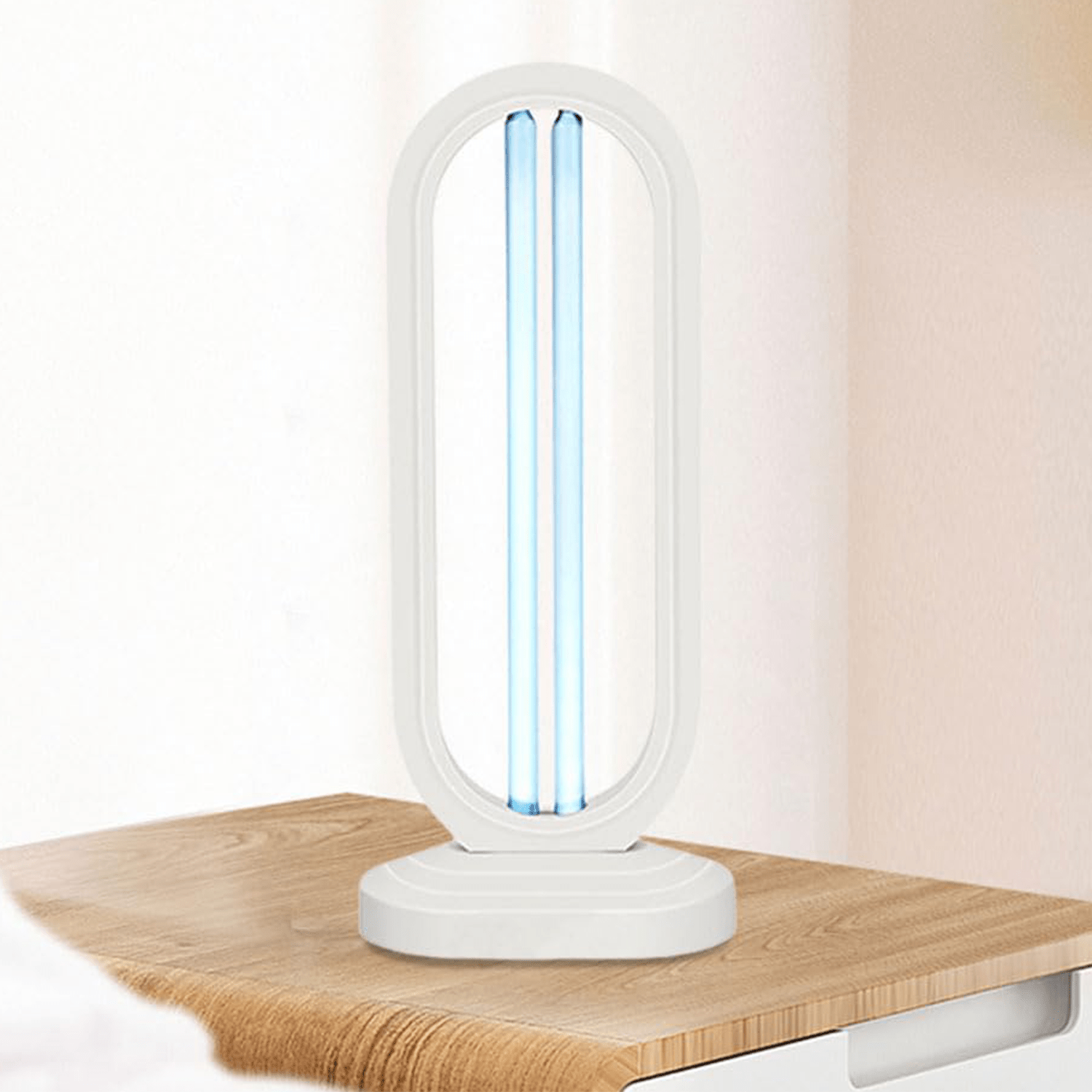 Purificador de Aire con Luz UV y Mando a Distancia, Desinfecta el 99,99% de Bacterias y Gérmenes, Esterilización con Ozono, Hasta 8000 Horas de Uso, Tubo de Vidrio de Cuarzo de Máxima Calidad, Tiempo de Carga de 1h, Válido para 30-40 m2