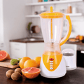 Batidora con Jarra de 1.5L, 3 Velocidades, Cuchillas de Acero Inoxidable, Tapa con Espátula, Patas Antideslizantes, 300W de Potencia, Desmontable