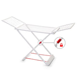 Tendedero Plegable con Alas, 20 Metros de Superficie de Tendido, Hecho de Resina Resistente al Sol y a la Intemperie, 180 x 108 x 55 cm