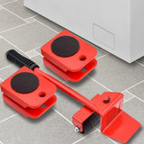 Elevador Muebles, Kit 5 Piezas, Alta Resistencia, Soporta hasta 150Kg, Sin Esfuerzo, Rapidez, Giro de 360º, Ideal para Mover Refrigeradores, Armarios, Neveras, Sofás y cualquier mueble pesado