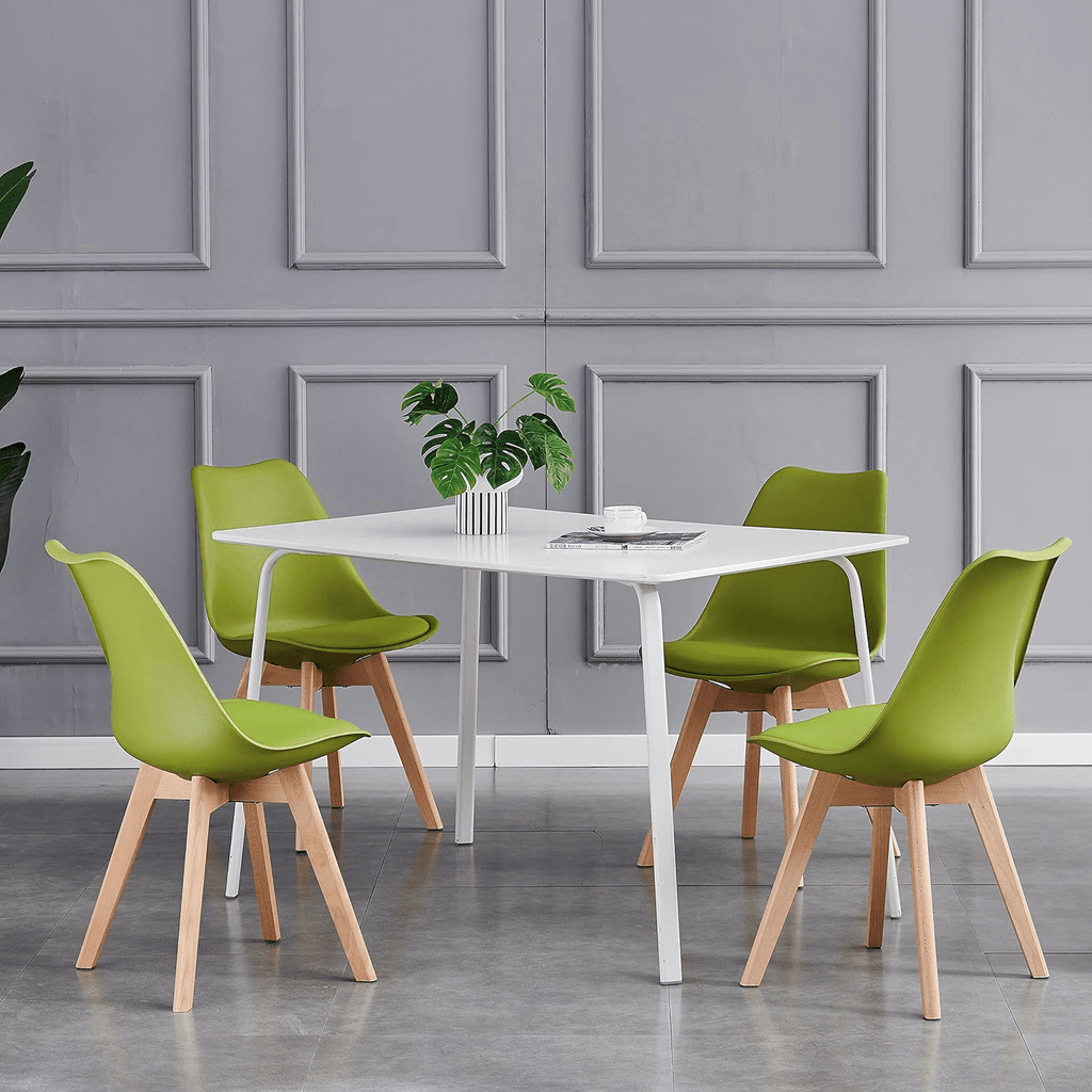 1/2/4/6 Unidad Sillas para Comedor, Sillas para Cocina con Asiento Blando, Tapizado y Patas Resistentes de Madera de Haya, Sillas Nórdicas