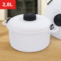 Vaporera Microondas, 2.8L de Capacidad, Cocina al Vapor en el Microondas sin Aceites y sin Grasa, Rápido y Fácil de Usar, Cocina Recetas Sanas en un Instante, Ideal para Carnes, Judías, Arroz, Pollo, Guisos, Pasta, Verduras