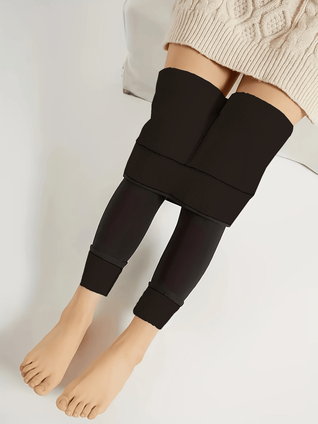 Leggins Térmicos Mujer con Forro de Felpa, Elásticos, Calientes y Acogedores