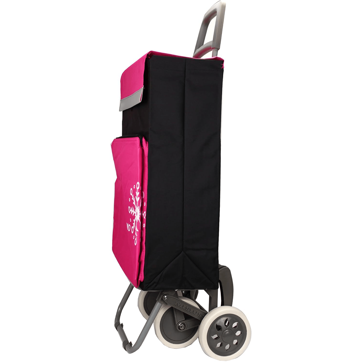 Carro Compra Plegable con Bolsillo Térmico para Congelados, Carro Plegable con Ruedas, Bolsillo Trasero con Cremallera, 2 Compartimentos Extra en Total, Con Capacidad de hasta 54 Litros y 40 Kg de Carga Máxima