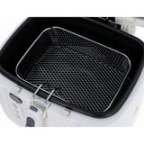 Freidora de Aceite, Freidora Eléctrica con 2,5 Litros de Capacidad, Ventana Superior, Termostato Regulable, Cesta con Mango Abatible, Desmontable para facitilar la Limpieza, Selector de Temperatura: 0ºC-190ºC, Tamaño Compacto, 1,800 W