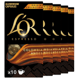 L'Or Espresso Café Cápsulas Colombia Andes Origins Collection, Intensidad 8, 10/50 Cápsulas