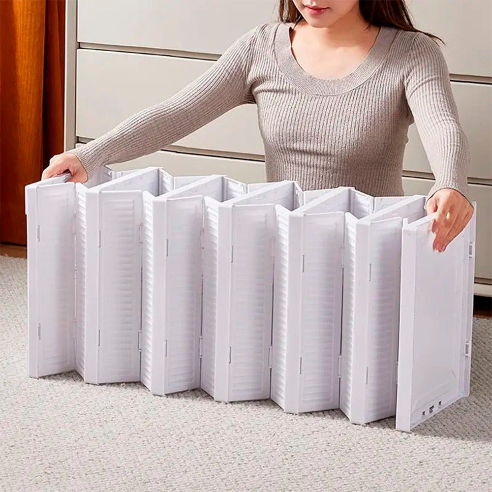Zapatero Apilable de 6 Niveles para Zapatos, 6 Módulos para Organizar Calzado, Almacenamiento de Plástico a Prueba de Polvo con Tapa para Dormitorio y Sala de Estar, Resistente, Montaje Fácil y Rápido, Medidas Montado: 105 x 34,5 x 25,5 cm