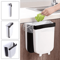 Cubo Basura Plegable de 10L de Capacidad, Cubo Basura Colgante y de Suelo, Ahorra Espacio, Ideal para Cocina, Baño, Oficina, Coche y Más