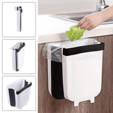 Cubo Basura Plegable de 10L de Capacidad, Cubo Basura Colgante y de Suelo, Ahorra Espacio, Ideal para Cocina, Baño, Oficina, Coche y Más