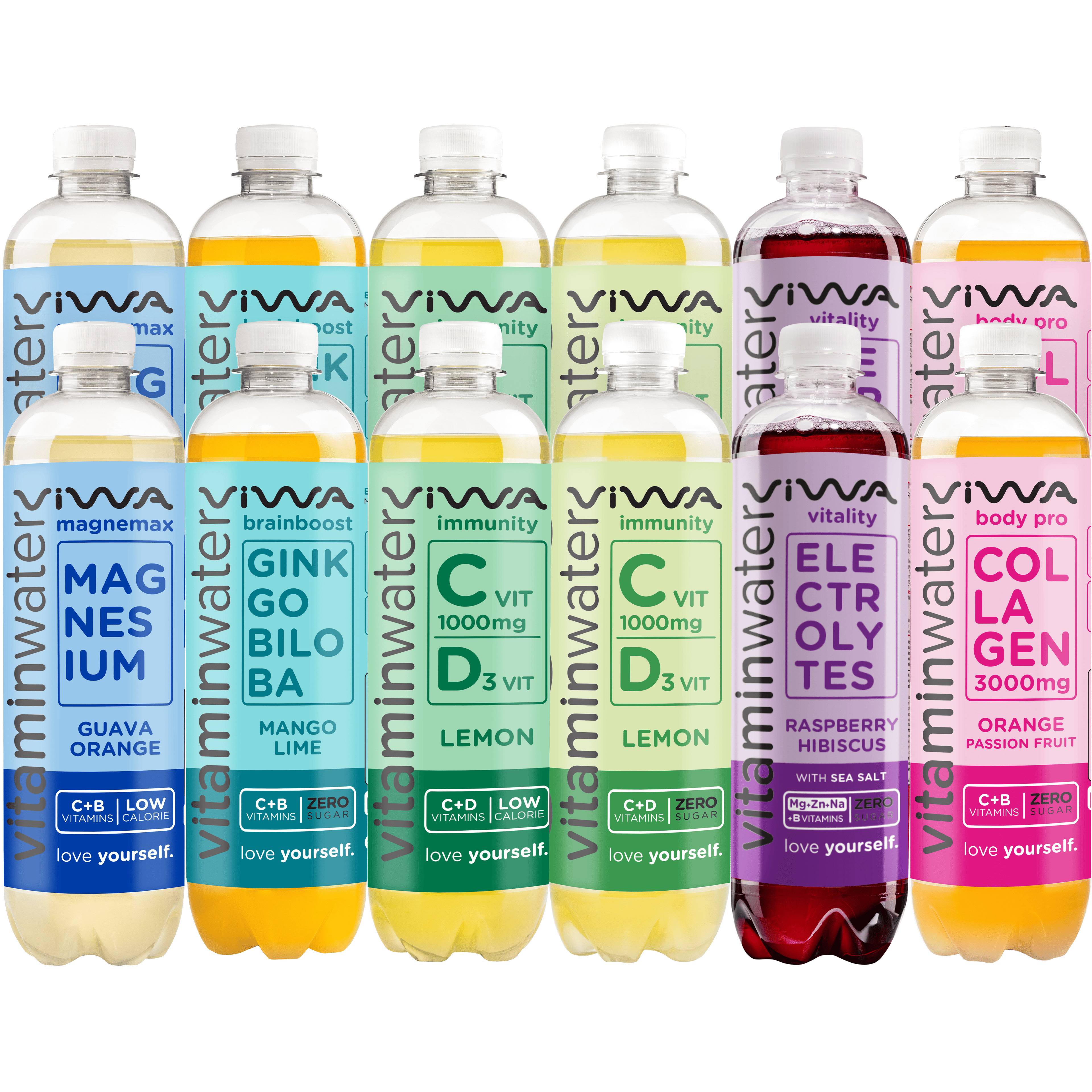 VIWA VitaminWater & Tea, Bebidas Refrescantes con Vitaminas y Minerales, 600ml, Pack de 12