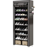 Zapatero Organizador de Tela con Cubierta Frontal, Organizador de Zapatos de Gran Capacidad ideal para Ahorrar Espacio, Organizador de Almacenamiento de Zapatos, Zapatero Multinivel, 60 x 30 x 160 cm
