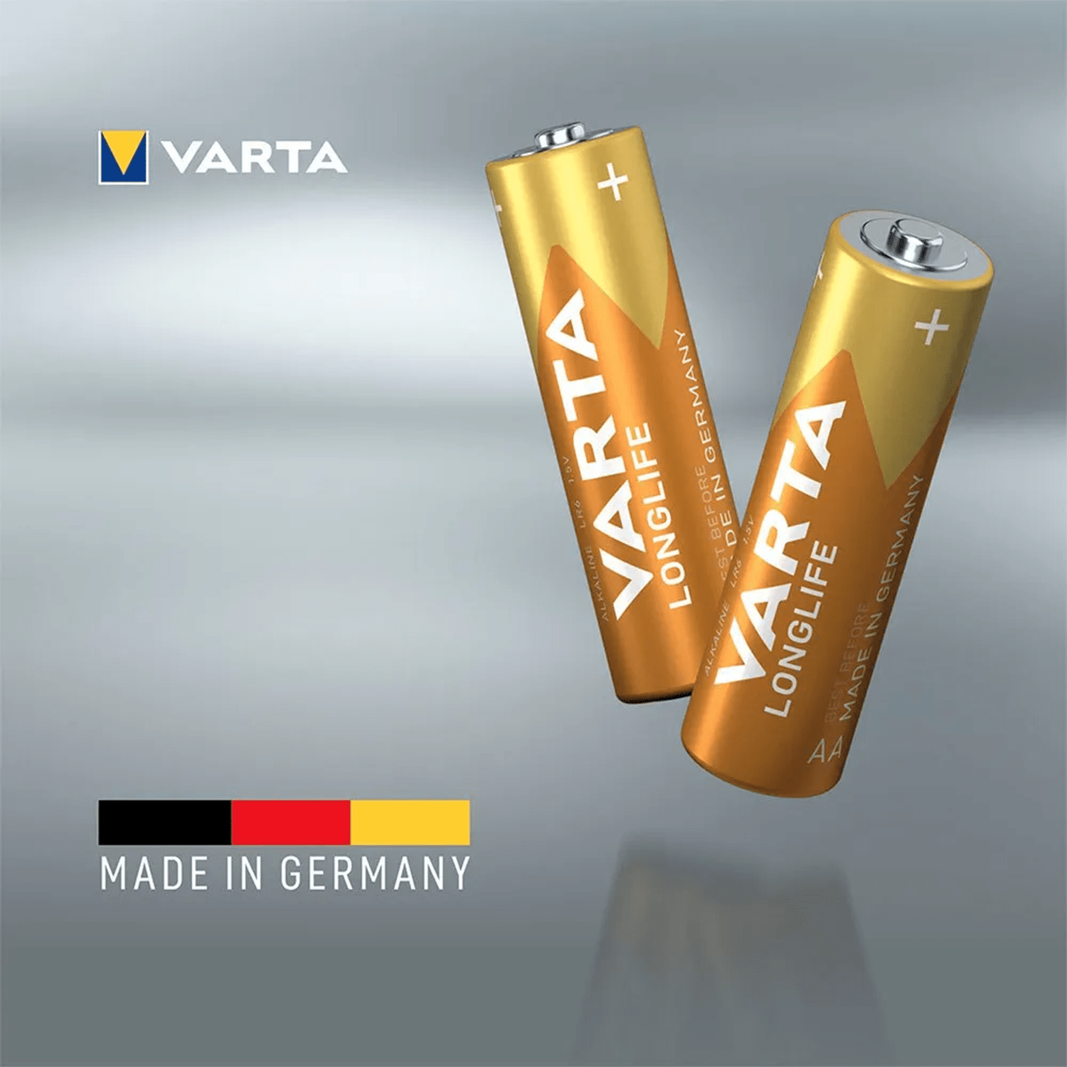 Pilas AA Alcalinas de Alto Rendimiento, VARTA Longlife, Ultra Larga Duración, Energía Continua, Ideal para Controles Remotos, Juguetes Electrónicos, Linternas, Lámparas, Relojes, Cámaras y Otros Dispositivos de Uso Diario - VARTA