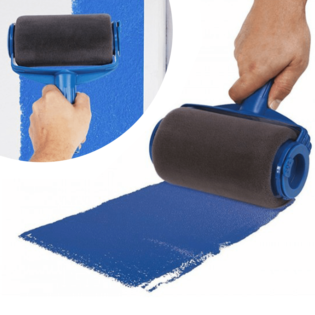 Rodillo Pintura Pared Rellenable con Almacenamiento Interno, Fácil de Llenar y Usar, Incluye: Bandeja de Apoyo, Rodillo Biselado, Brocha para Rincones y Recipiente para Pintura con Boca, Ahorra Tiempo Pintando, Perfecto para Aplicación de Múltiples Capas
