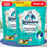 La Antigua Lavandera Detergente en Cápsulas para Ropa, Aroma Colonia, Pack de 2 Cajas de 60 Cápsulas Cada Una, 120 Cápsulas en Total