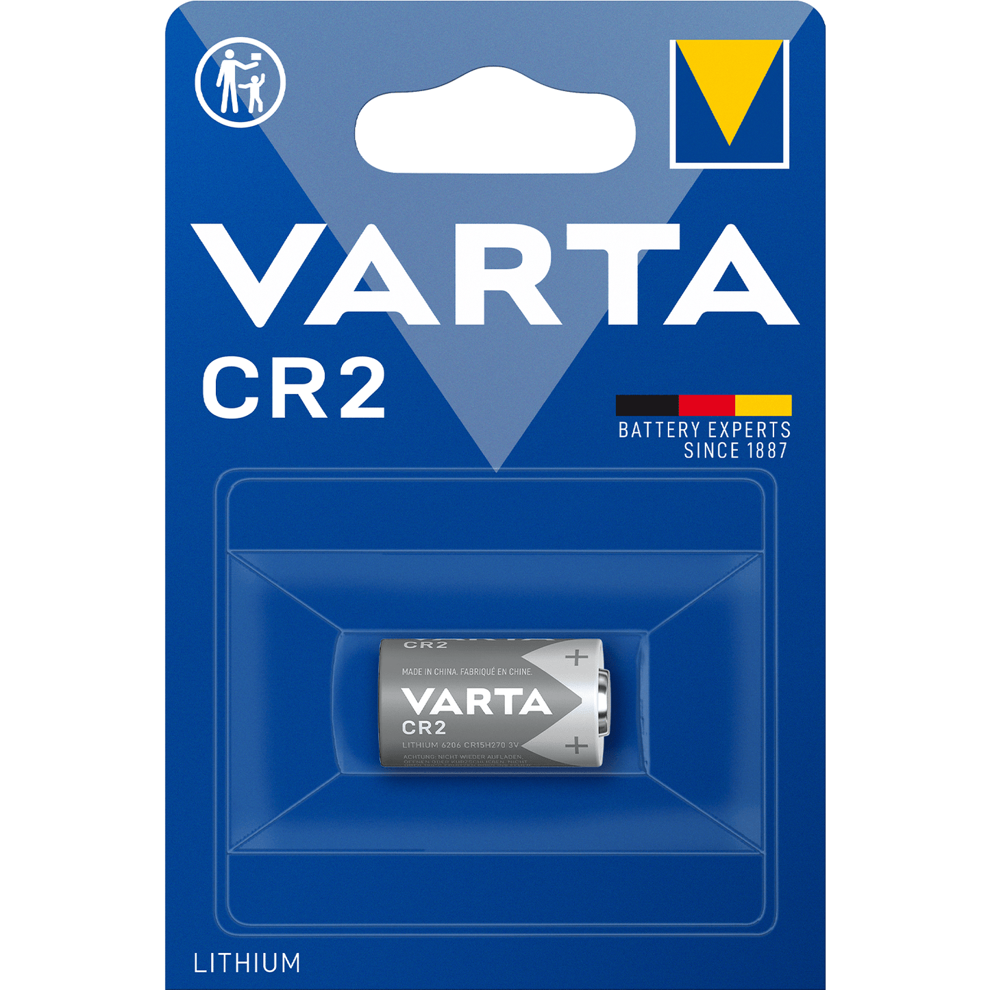 Pilas CR2 Litio de Alto Rendimiento, Larga Duración, Para Uso Diario, Ideal para Cámaras Fotográficas, Linternas, Sensores de Alarma, Equipos de Medición, Punteros, Juegos y Otros Dispositivos Pequeños - VARTA